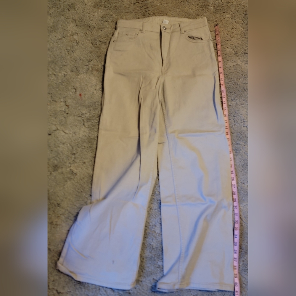 Divided Cream Flare & Wide Leg Jeans